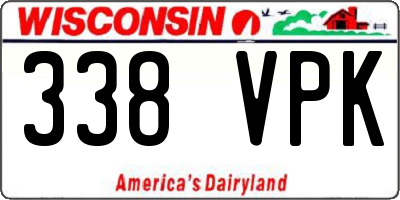 WI license plate 338VPK