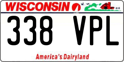 WI license plate 338VPL