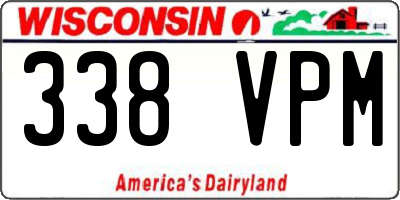 WI license plate 338VPM