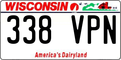 WI license plate 338VPN