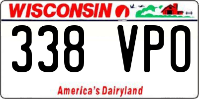 WI license plate 338VPO