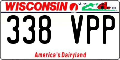 WI license plate 338VPP