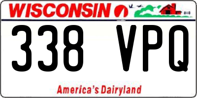 WI license plate 338VPQ