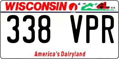 WI license plate 338VPR