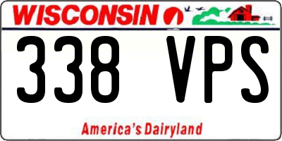 WI license plate 338VPS
