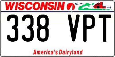 WI license plate 338VPT