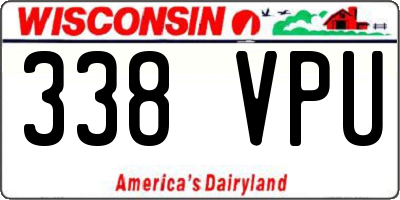 WI license plate 338VPU