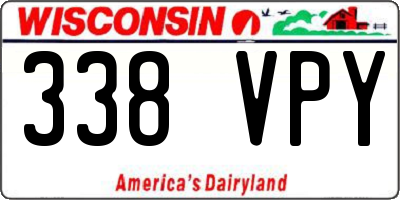 WI license plate 338VPY
