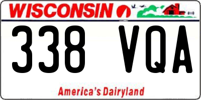 WI license plate 338VQA