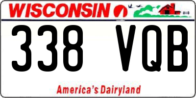 WI license plate 338VQB