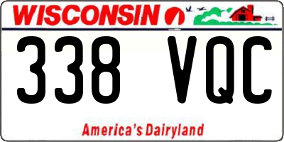WI license plate 338VQC