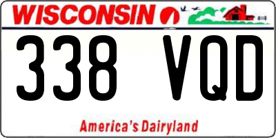 WI license plate 338VQD