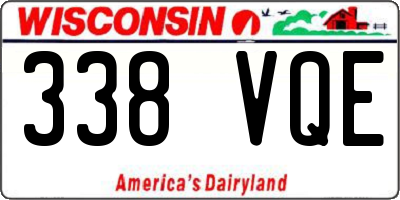 WI license plate 338VQE