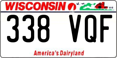 WI license plate 338VQF