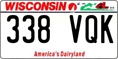 WI license plate 338VQK