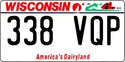 WI license plate 338VQP