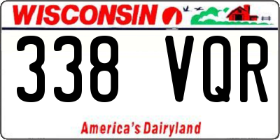 WI license plate 338VQR