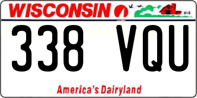 WI license plate 338VQU