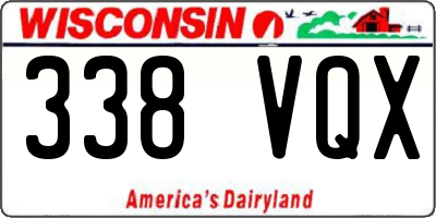 WI license plate 338VQX