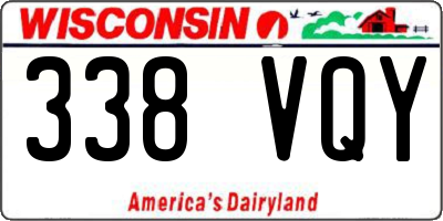 WI license plate 338VQY