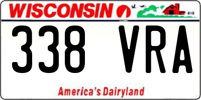 WI license plate 338VRA