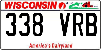 WI license plate 338VRB