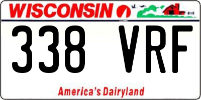 WI license plate 338VRF