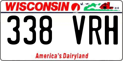 WI license plate 338VRH