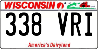 WI license plate 338VRI