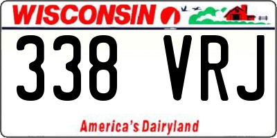 WI license plate 338VRJ
