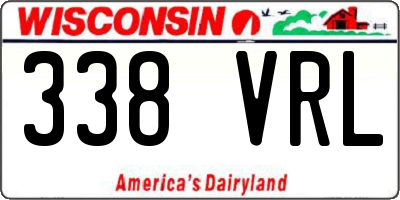 WI license plate 338VRL