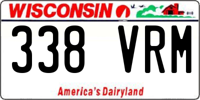 WI license plate 338VRM