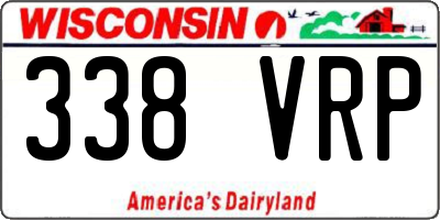 WI license plate 338VRP