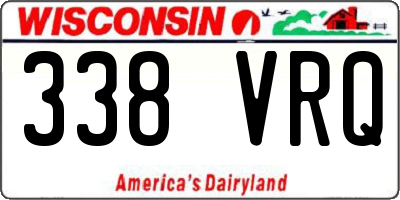 WI license plate 338VRQ