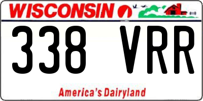 WI license plate 338VRR