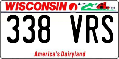 WI license plate 338VRS