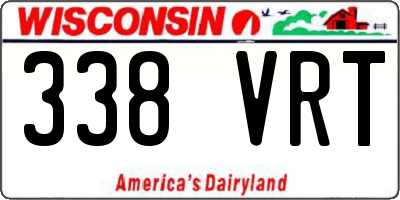 WI license plate 338VRT