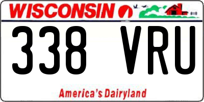 WI license plate 338VRU