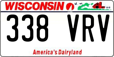WI license plate 338VRV