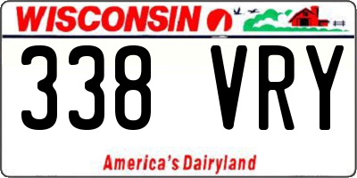 WI license plate 338VRY
