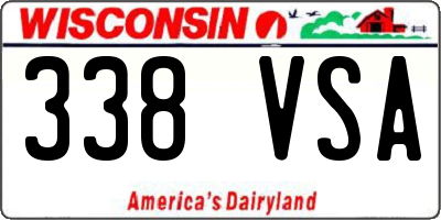 WI license plate 338VSA