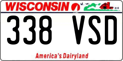 WI license plate 338VSD