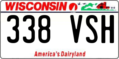 WI license plate 338VSH