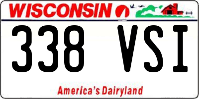 WI license plate 338VSI