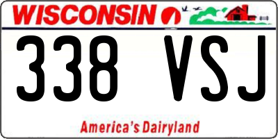 WI license plate 338VSJ
