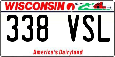 WI license plate 338VSL