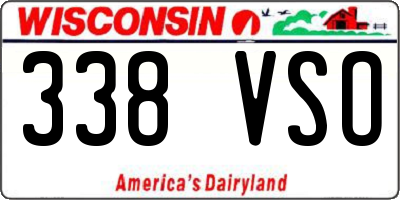 WI license plate 338VSO