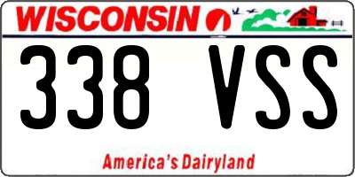 WI license plate 338VSS