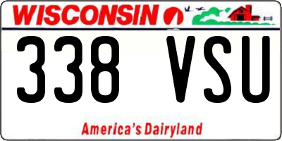 WI license plate 338VSU