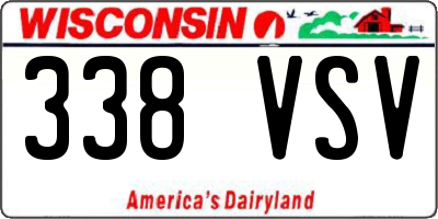 WI license plate 338VSV